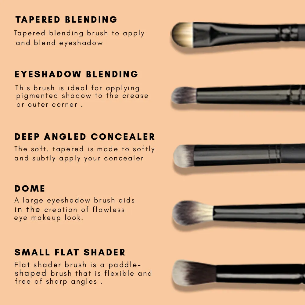 Cuffs N Lashes Makeup Brushes Set of 14