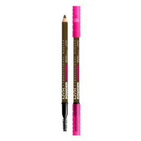 NYX Professional Makeup Powder Louder, Brow Pencil, 12HR Wear, Buildable Thickening Micro-Fibers, Soft Matte Pigments, Natural Brow Look, Vegan Formula, Shade: Taupe