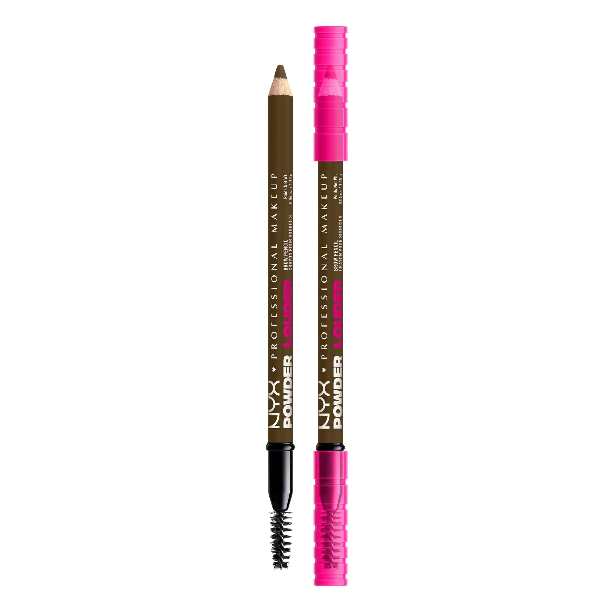 NYX Professional Makeup Powder Louder, Brow Pencil, 12HR Wear, Buildable Thickening Micro-Fibers, Soft Matte Pigments, Natural Brow Look, Vegan Formula, Shade: Taupe